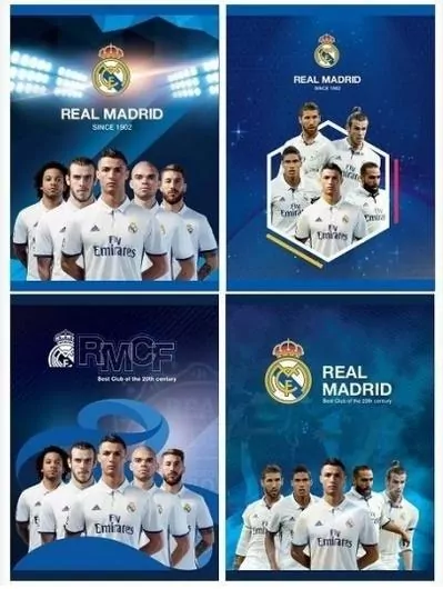 Zeszyt A5/60k kratka Real Madrid  ASTRA - tantis.pl