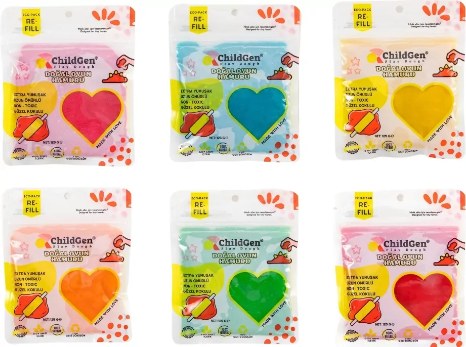 Ciastolina naturalna 6 kolorów - tantis.pl