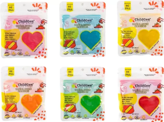 Ciastolina naturalna 6 kolorów