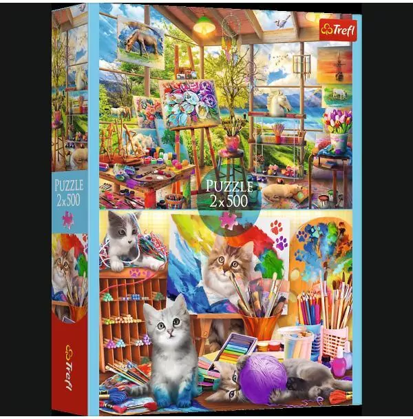 Puzzle 2x500 Sztuka malowania TREFL - tantis.pl