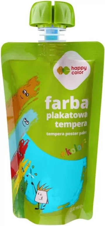 Farba tempera 100ml turkusowa HAPPY COLOR - tantis.pl