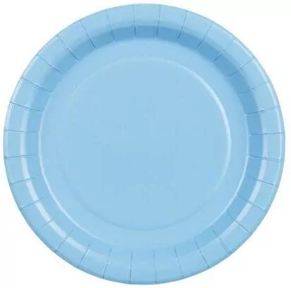 Talerzyki papierowe jasny niebieski 18cm 6szt - tantis.pl