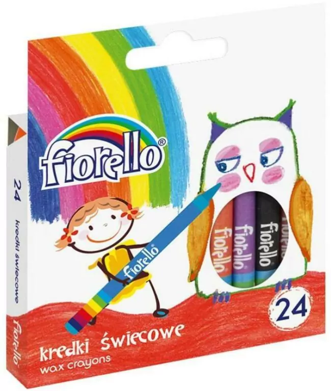 Kredki świecowe, 24 kolory. - tantis.pl