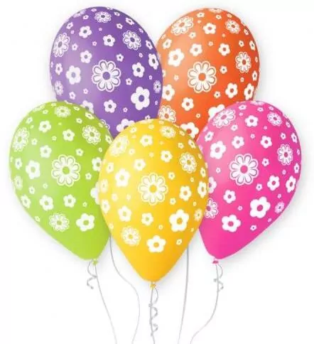 Balony Gemar Kwiatuszki 31cm 5szt - tantis.pl