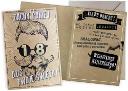 Kukartka. Karnet. Urodziny 18