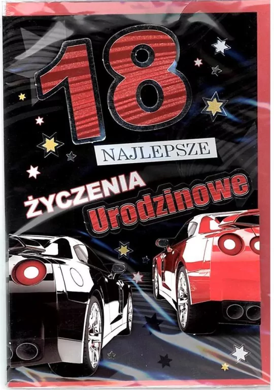 Karnet 18-stka naklejany 3D nr 004 + koperta - tantis.pl