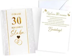 Karnet Rocznica ślubu 30