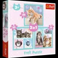 Trefl. Puzzle 3w1. Słodkie zwierzaki - tantis.pl