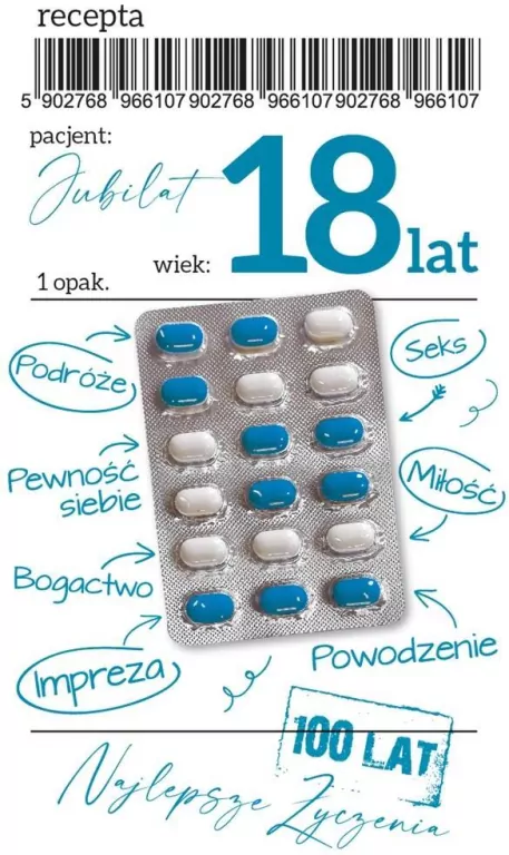 Karnet Urodziny Osiemnastka Gift-30 - tantis.pl