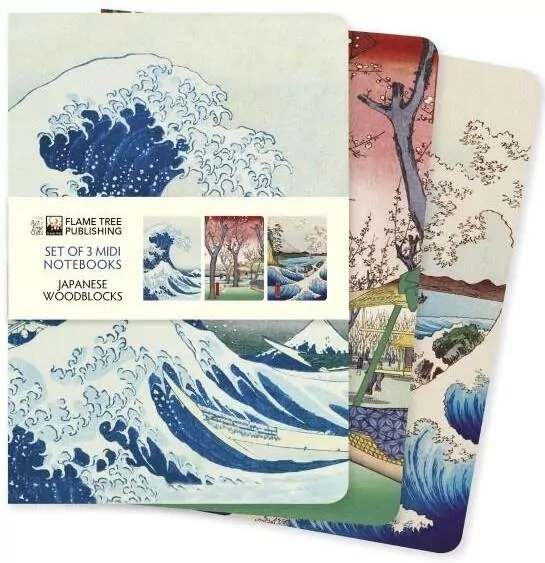 Zestaw 3 notatników MIDI Japońskie drzeworyty - tantis.pl