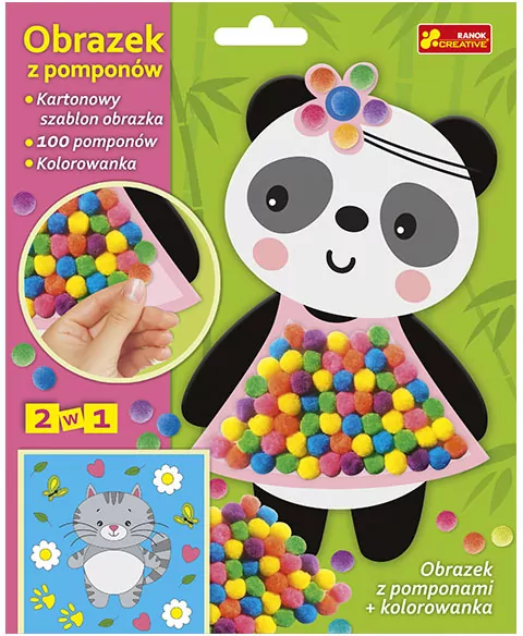 Obrazek z pomponów Panda 2w1 - tantis.pl