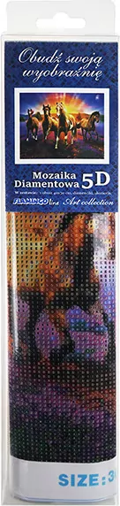 Mozaika diamentowa 5D - Konie 40x30cm - tantis.pl