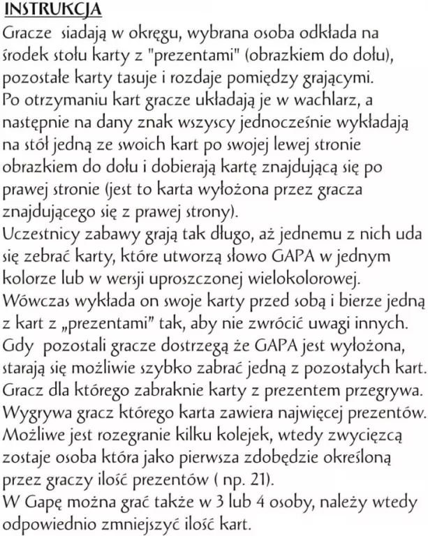 Gapa. Gra karciana - tantis.pl