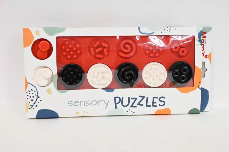 Puzzle sensoryczne kółeczka XL kontrastowe - tantis.pl