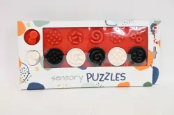 Puzzle sensoryczne kółeczka XL kontrastowe