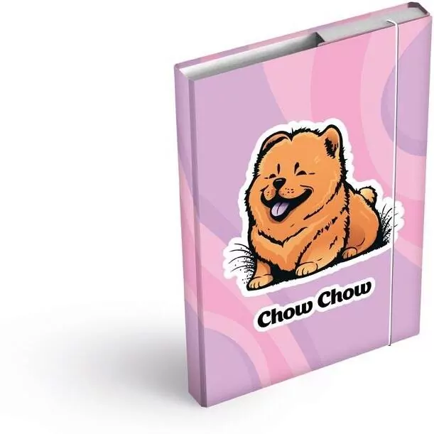 Teczka skrzydłowa z gumką A5 Chow Chow - tantis.pl