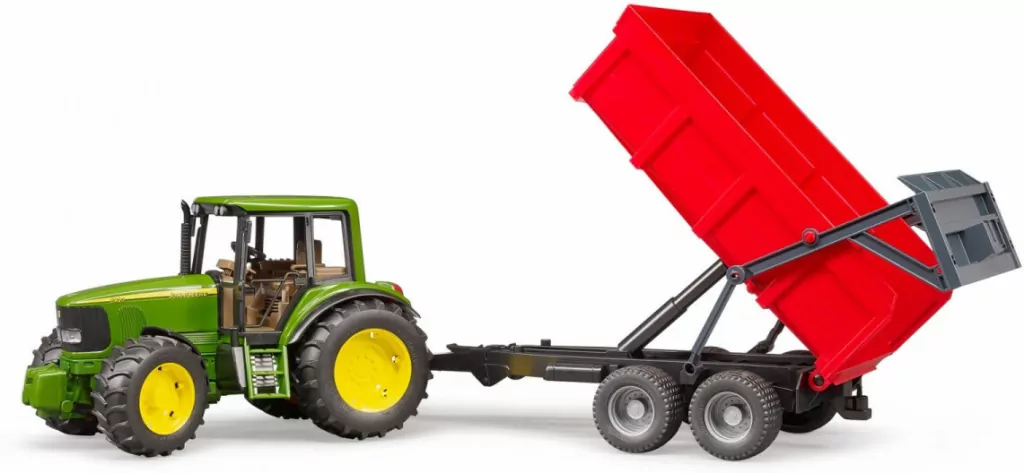 Traktor John Deere 6920 z wywrotką czerwoną - tantis.pl