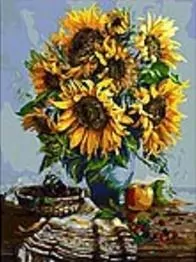Malowanie po numerach - Słoneczniki 30x40cm - tantis.pl