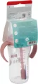 NUK. Butelka do nauki picia ze słomką. 260 ml. Miś - tantis.pl