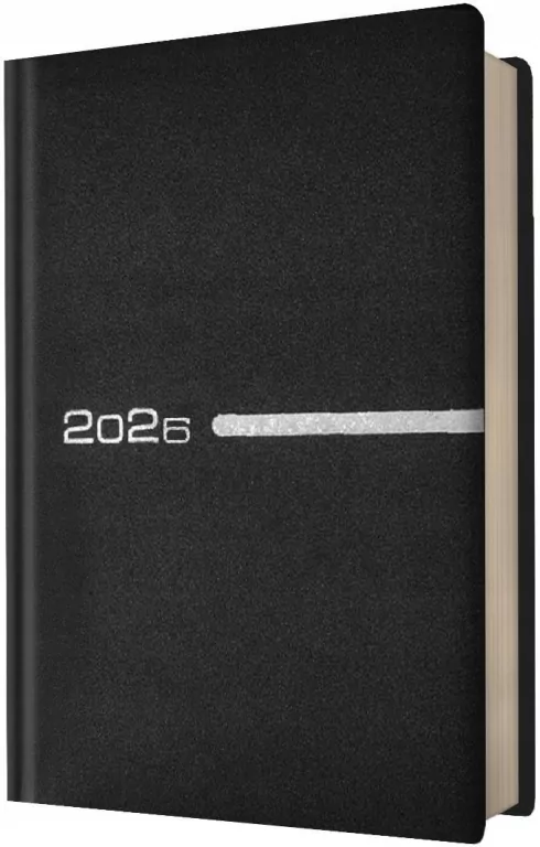 Kalendarz 2026 A5 dzienny biznez planer czarny - tantis.pl