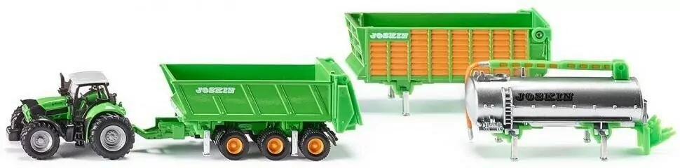 Traktor z naczepą i cysterną. Siku Super - tantis.pl