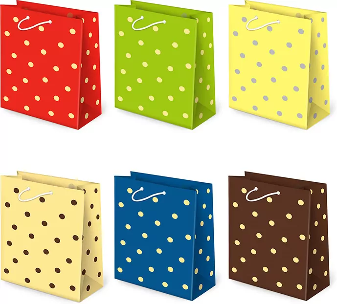 Torebki ozdobne T2-142 Grochy 10 sztuk - tantis.pl