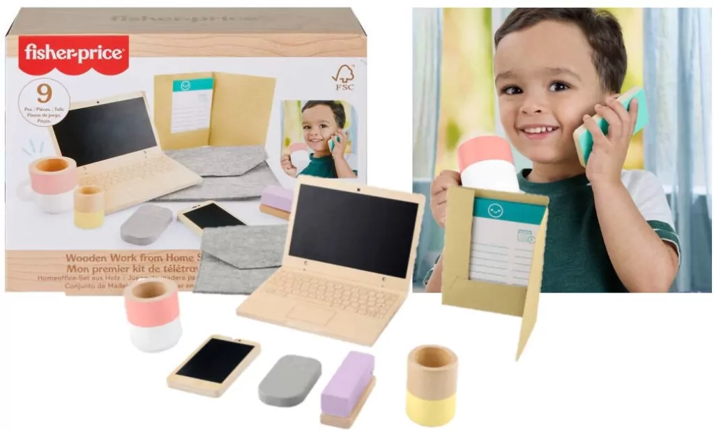 Fisher Price Drewniany zestaw do telepracy - tantis.pl