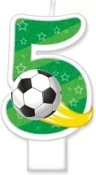 Świeczka urodzinowa Piłka 8cm Cyfra 5 SF-159-5