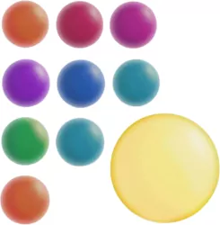 Piłka gumowa perłowa 23cm Mix