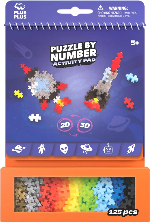 Puzzle By Number Activity Pad Kosmiczny 125el - tantis.pl