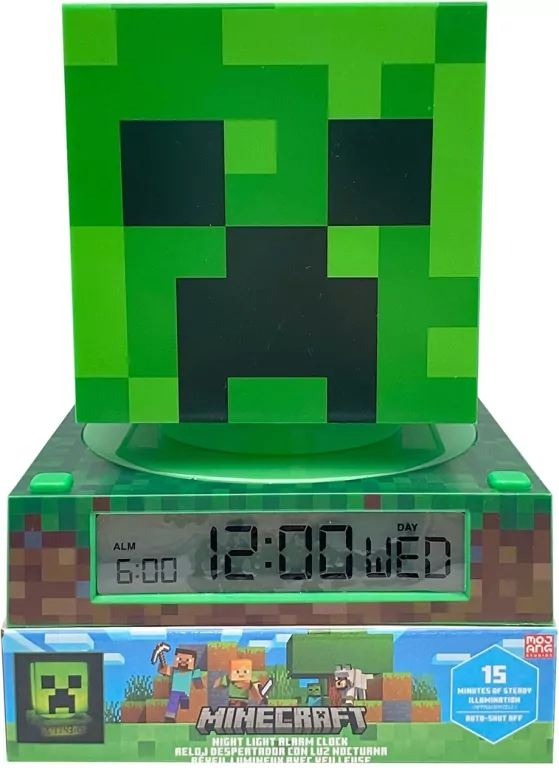 Lampka 3D z budzikiem. Minecraft - tantis.pl