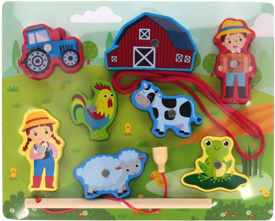 Układanka drewniana magnetyczna Farma - tantis.pl