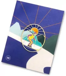 Pin narciarz