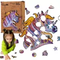 Puzzle drewniane eko 148. Bajeczny jednorożec - tantis.pl