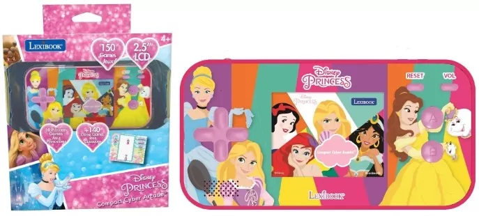 Konsola podręczna Compact Cyber Arcade  Disney Princess. Ekran 2,5 150 gier w tym 10 z księżniczkami - tantis.pl