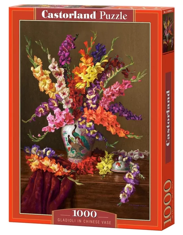 Castor. Puzzle 1000. Gladioli in Chinese Vase - tantis.pl