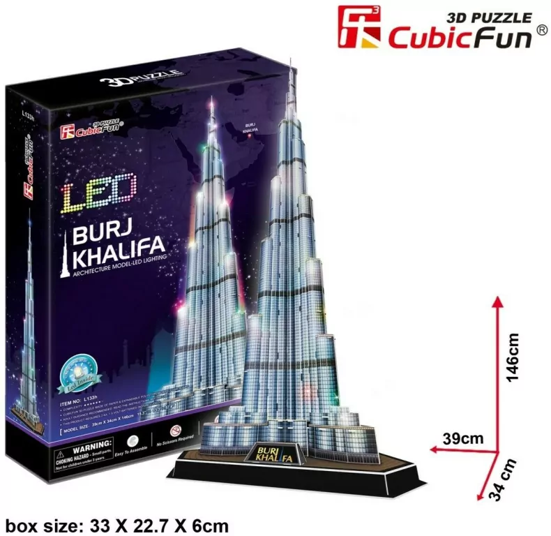 Puzzle 3D 160. LED Burj Khalifa - tantis.pl