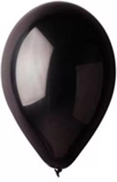 Balony 25 cm 100 szt. Metaliczne czarne - tantis.pl