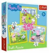 Trefl. Puzzle 3w1. Świnka Peppa. Wesoły dzień - tantis.pl