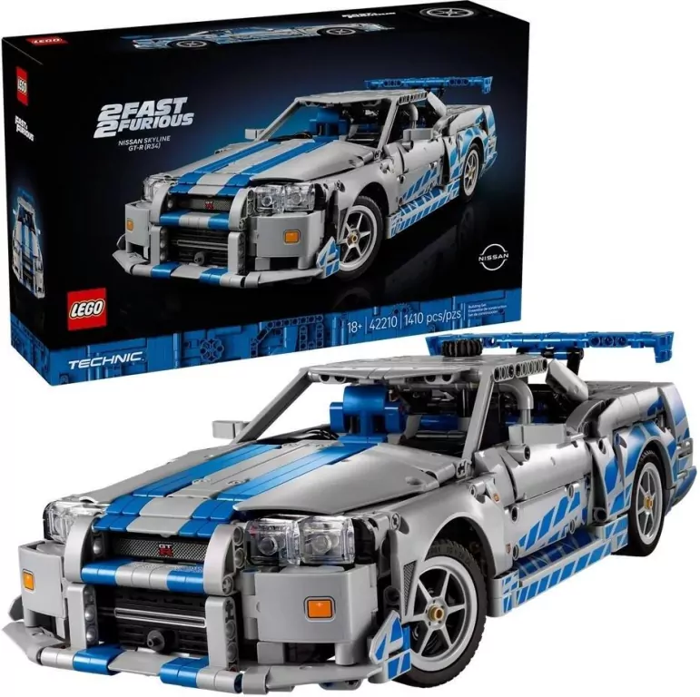 LEGO® Technic. Samochód Nissan Skyline GT-R (R34) z filmu Za szybcy, za wściekli 42210 - tantis.pl