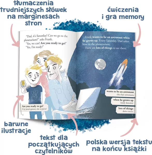 Frank and The Moon. Frank i Księżyc. Czytam po angielsku. Level 1 - tantis.pl