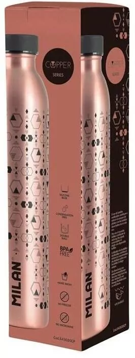 Butelka termiczna 591ml Copper czarna MILAN - tantis.pl