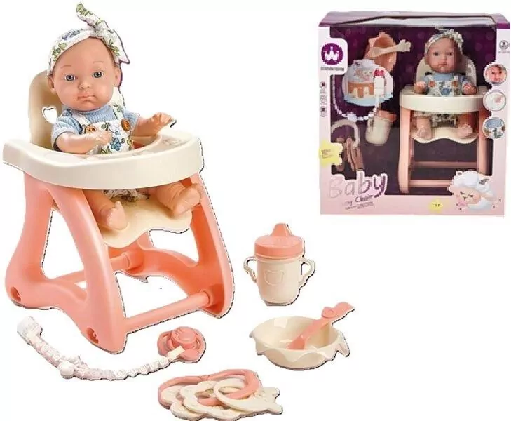 Lalka bobas z krzesełkiem 22cm - tantis.pl