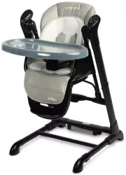 Caretero Krzesełko + huśtawka Indigo czarno szare