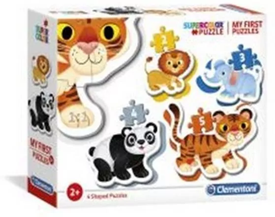 Clementoni. Moje pierwsze puzzle. Wild animals - tantis.pl