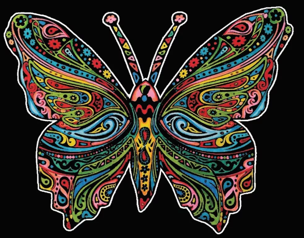 Kolorowanka Welwetowa 47x35 Motyl - tantis.pl