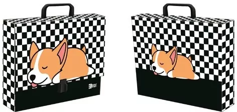 Teczka z rączką A4 XL Sleepy Corgi - tantis.pl