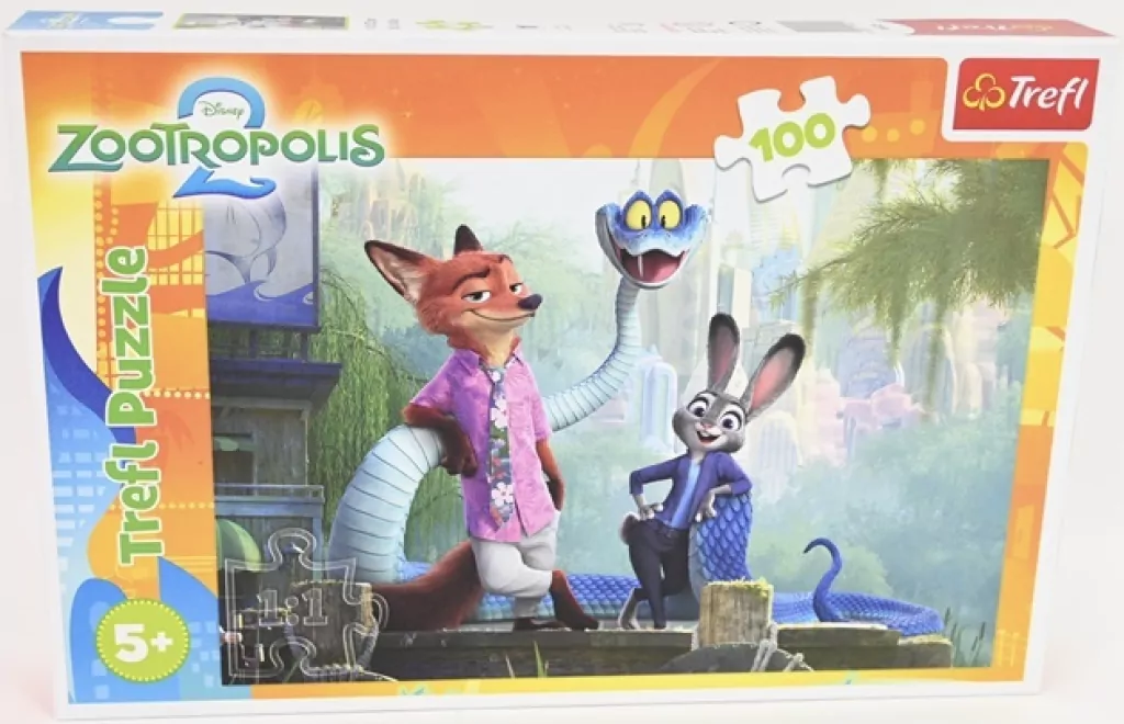 Puzzle 100 Tajemnice Zootopii TREFL - tantis.pl
