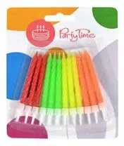 Świeczki urodzinowe premium - neon 12szt - tantis.pl
