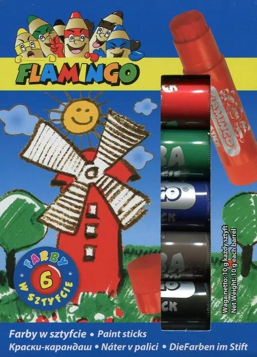 Farby w sztyfcie. 6 kolorów - tantis.pl